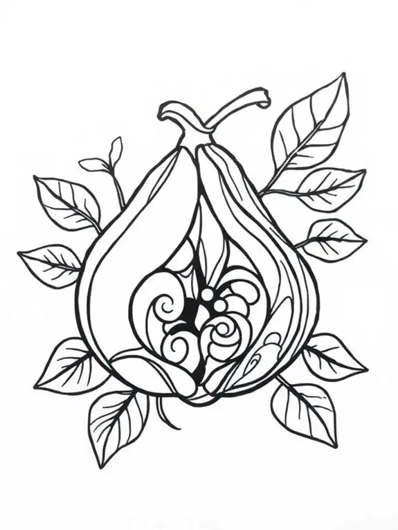 abstract art coloring page