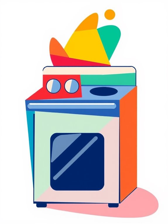 abstract stove illustration design