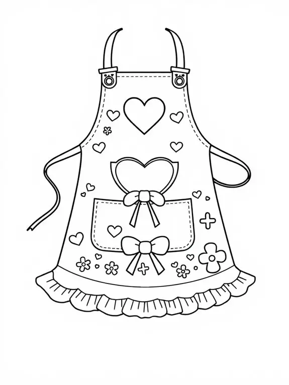 adorable apron coloring activity