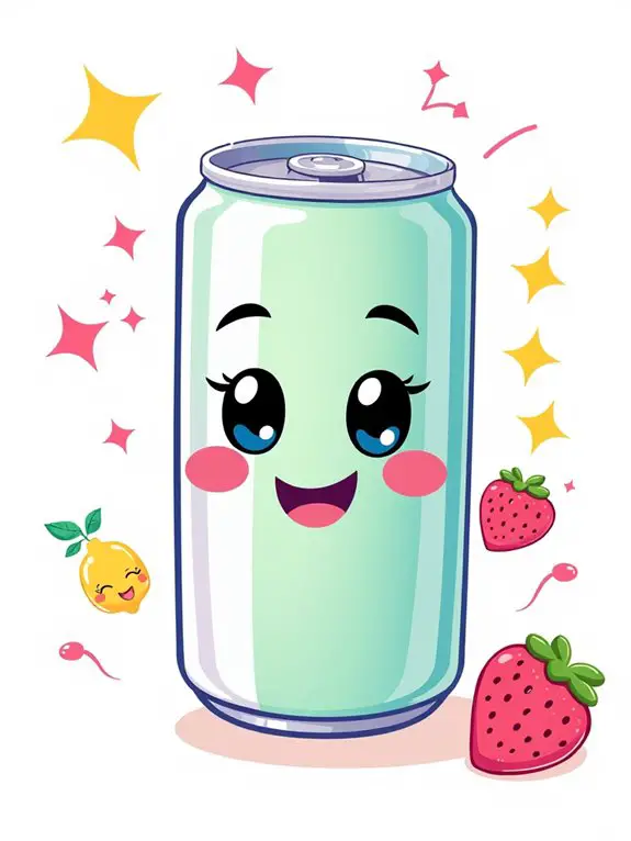 adorable beverage illustration design