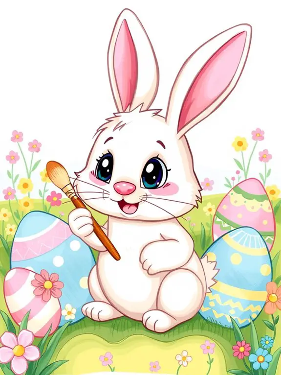 adorable easter bunny illustration