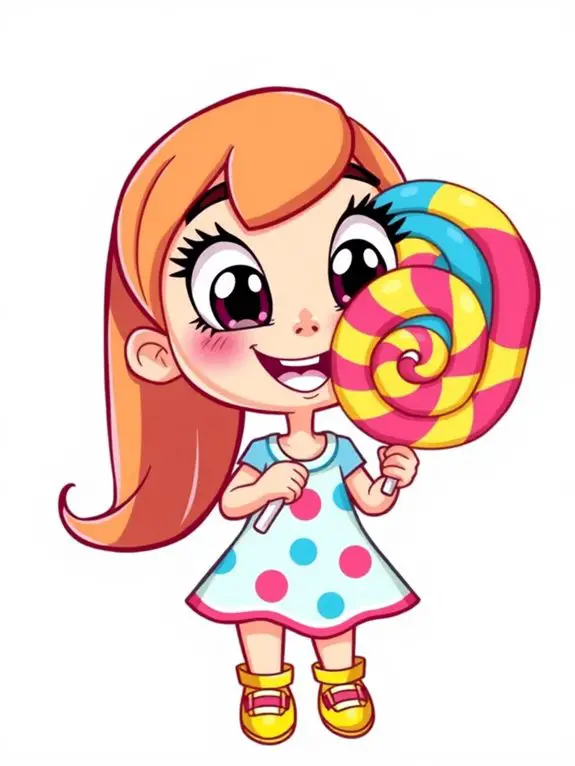 adorable figure with lollipop
