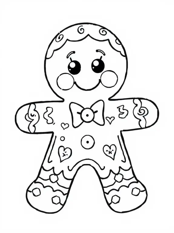 adorable gingerbread man illustration