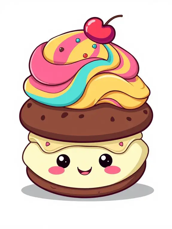 adorable ice cream graphic