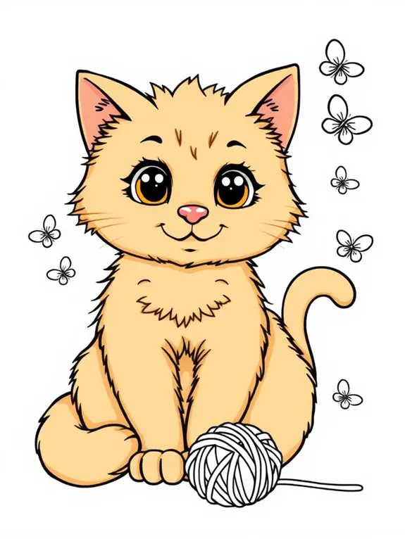 adorable orange cat illustration