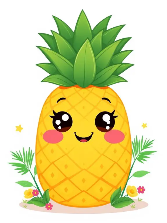 adorable pineapple graphic design