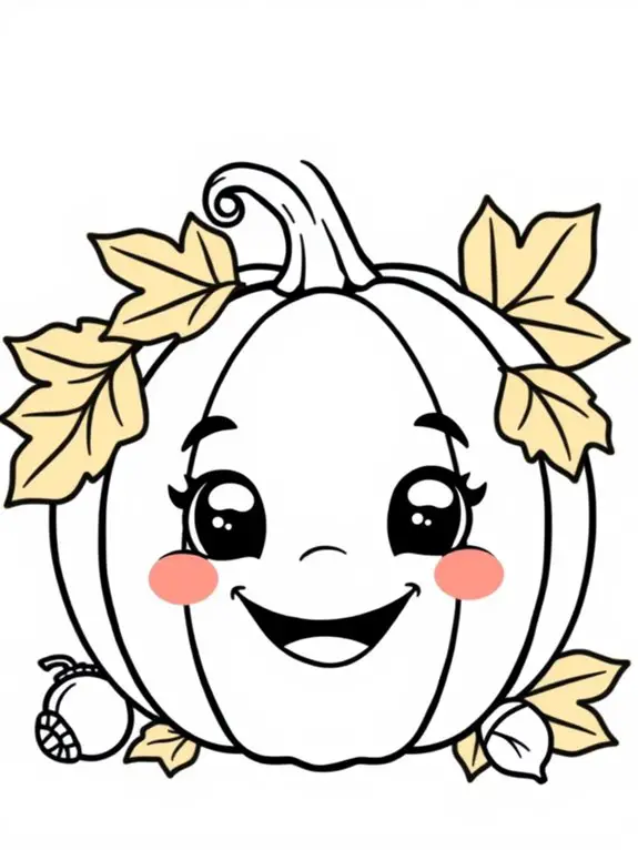adorable pumpkin coloring activity