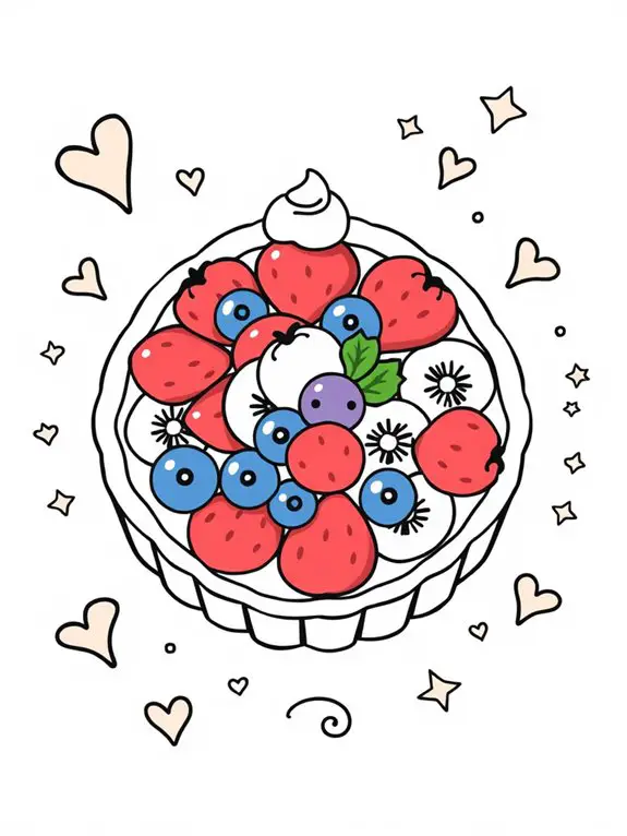 adorable tart coloring page