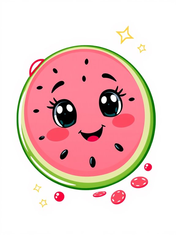 adorable watermelon slice illustration
