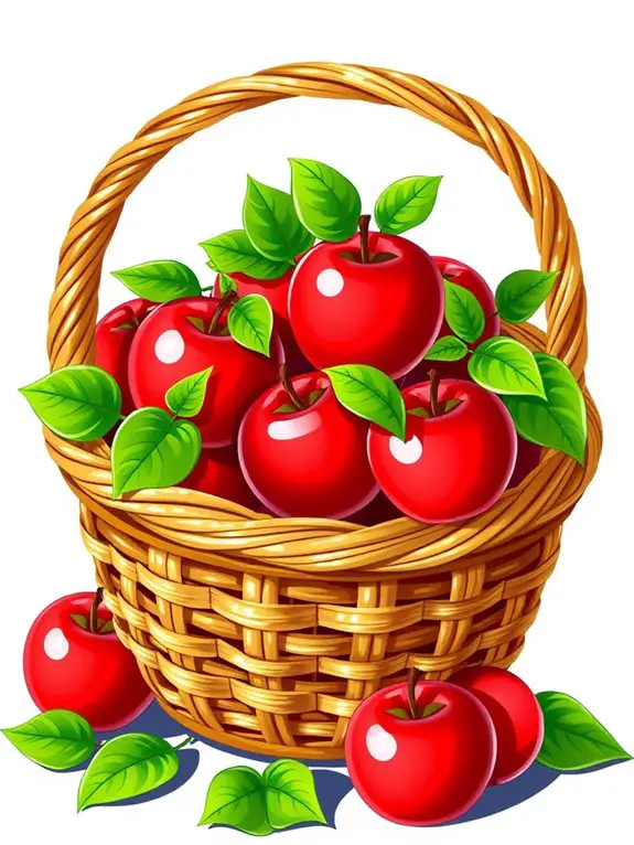 apple basket graphic design