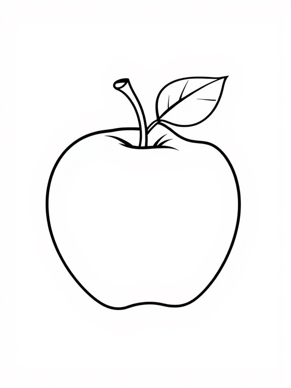 apple themed coloring activity