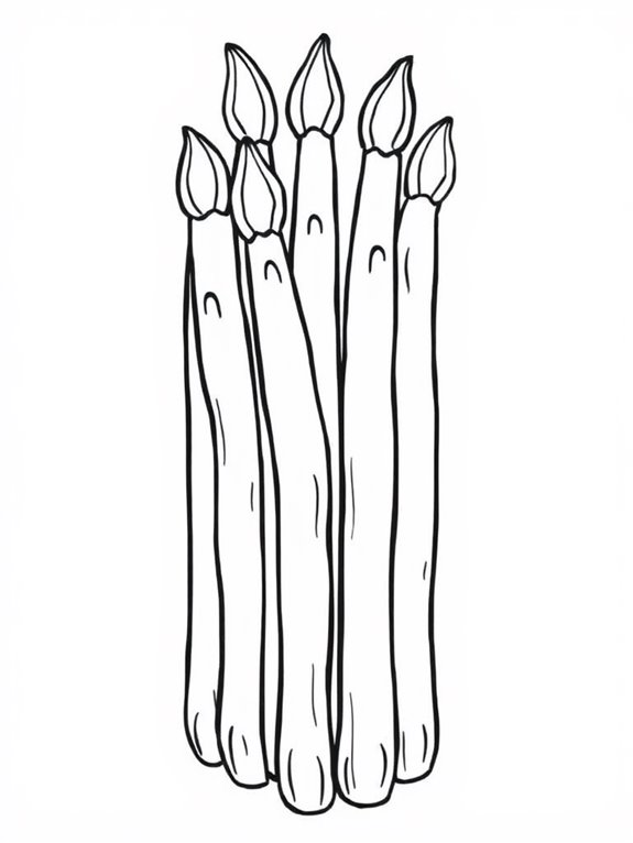 asparagus coloring activity page