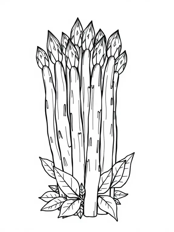 asparagus themed coloring activity