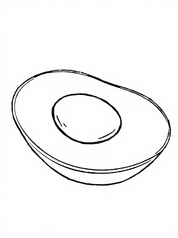 avocado slice coloring activity
