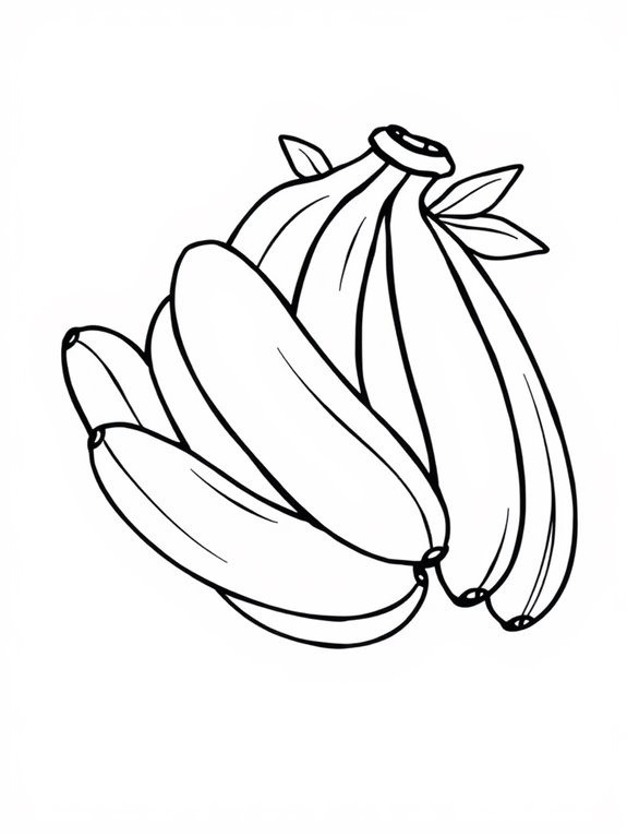 banana themed coloring page