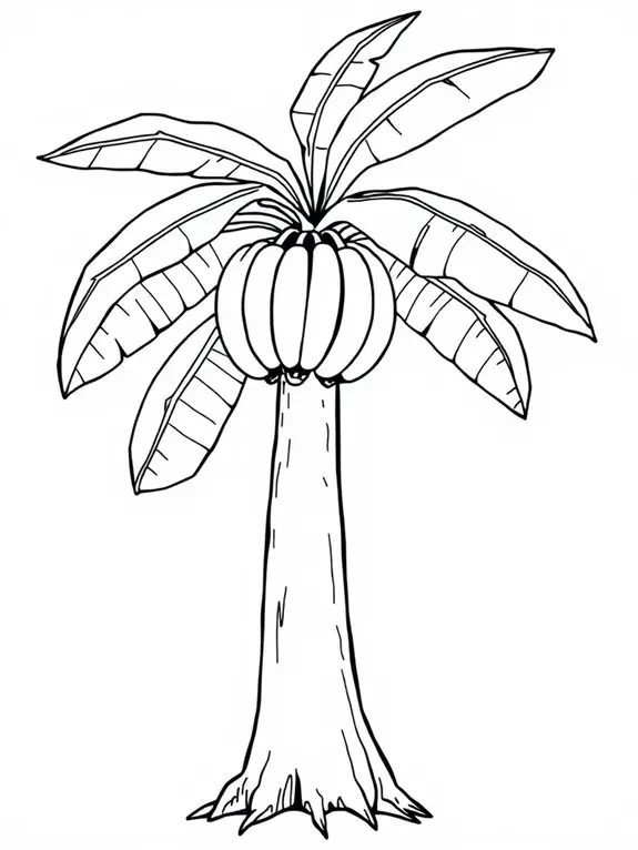 banana tree coloring activity