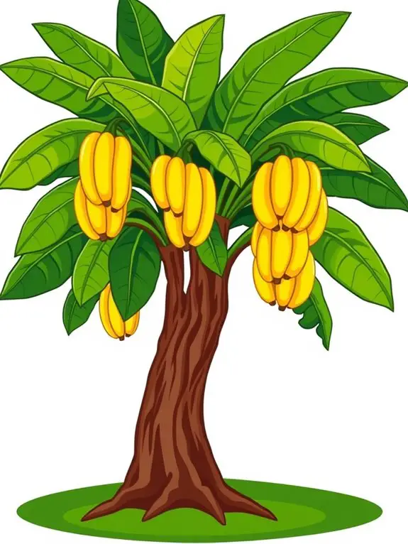 banana tree illustration design