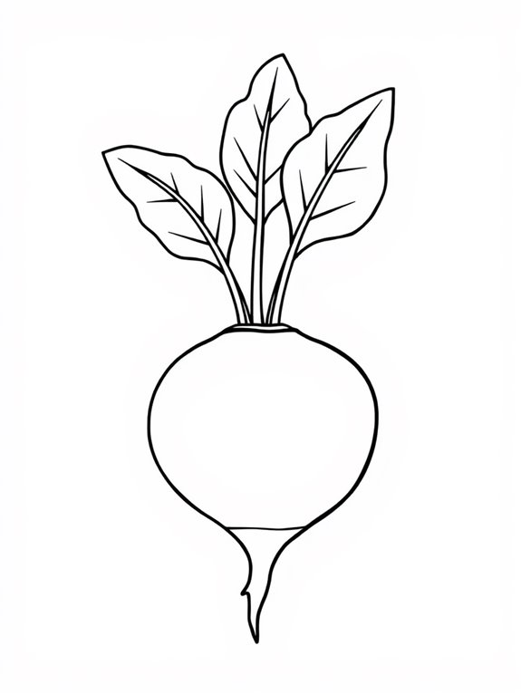 beet coloring page design