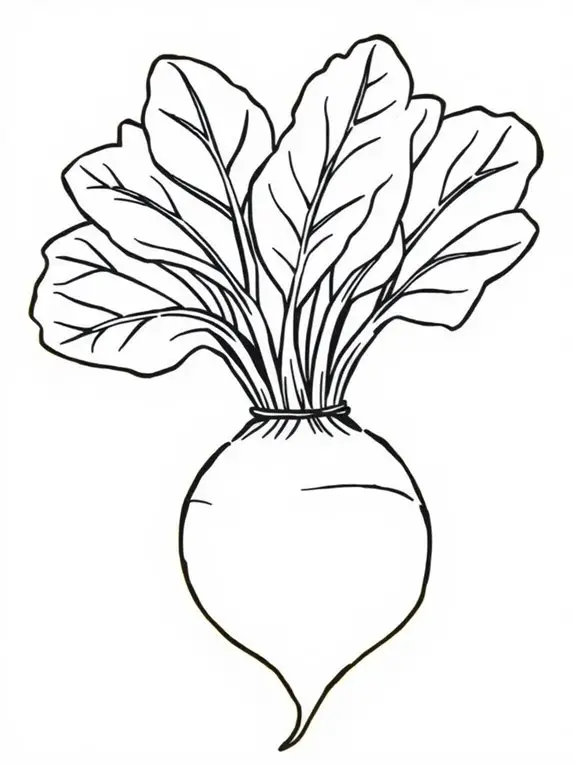 beet line art illustration