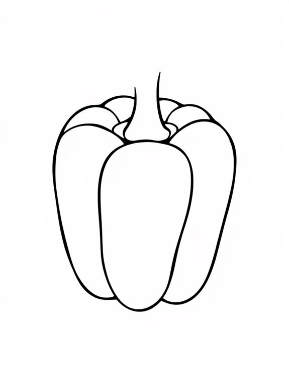 bell pepper coloring activity