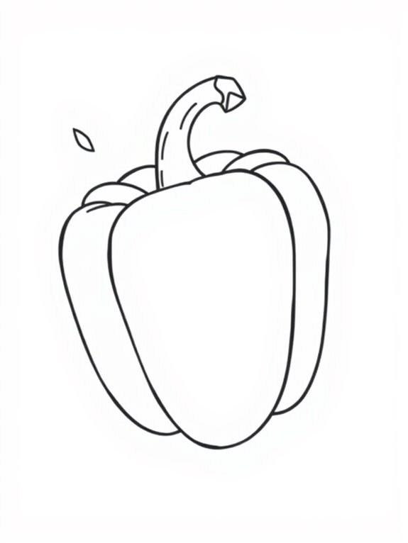 bell pepper coloring page