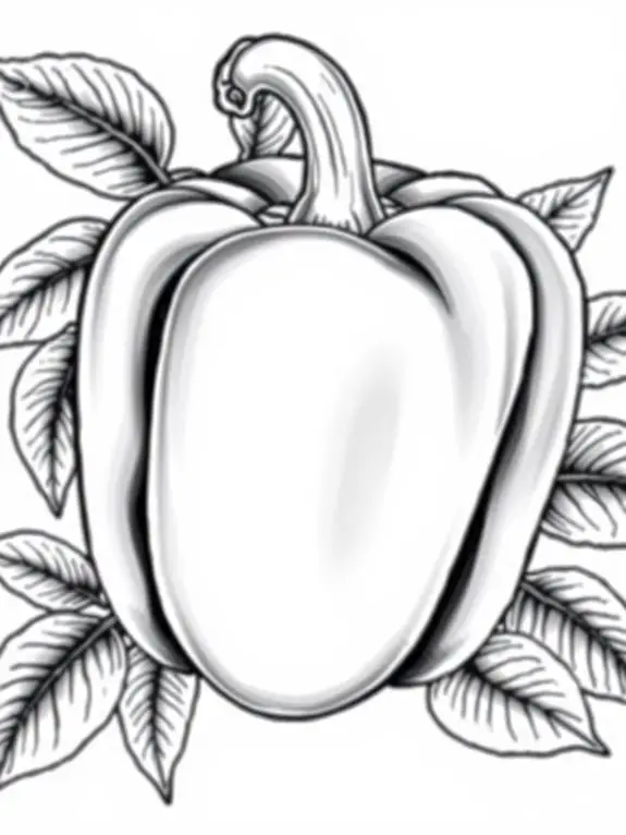 bell pepper coloring page