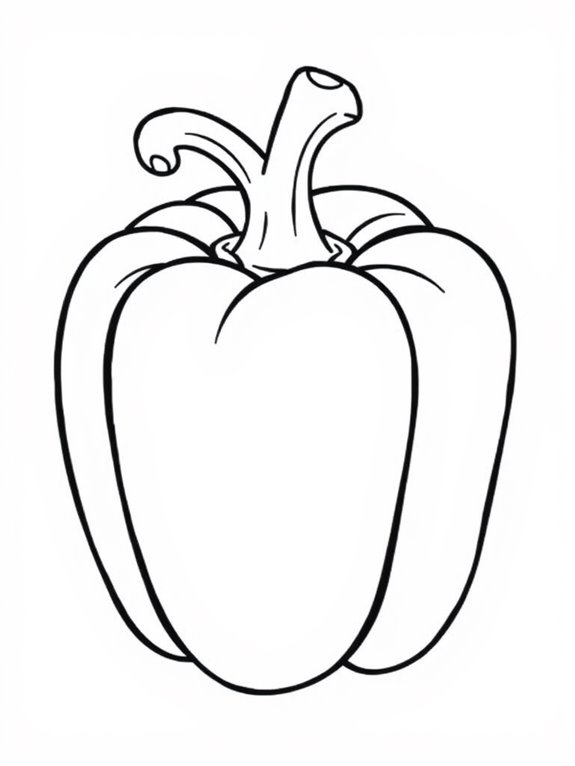 bell pepper coloring page