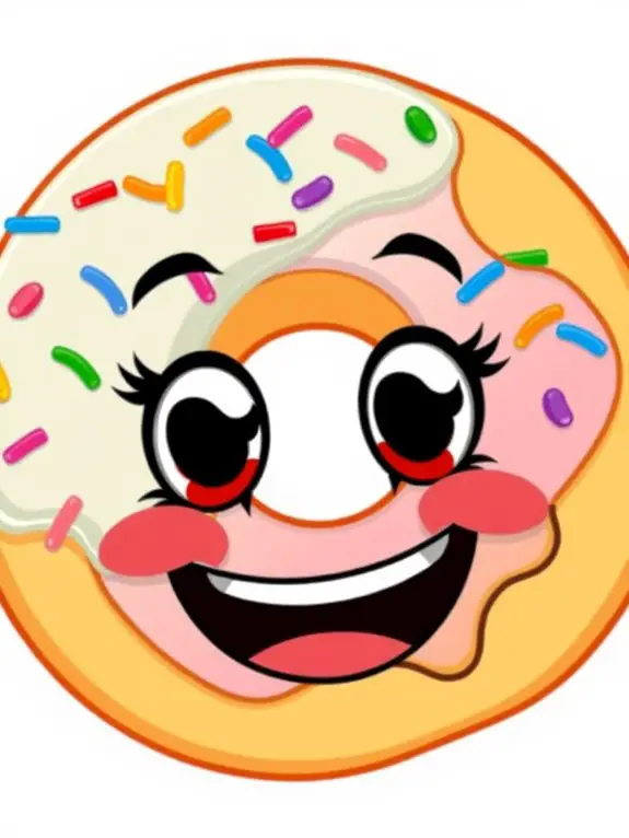 bite taken cartoon donut
