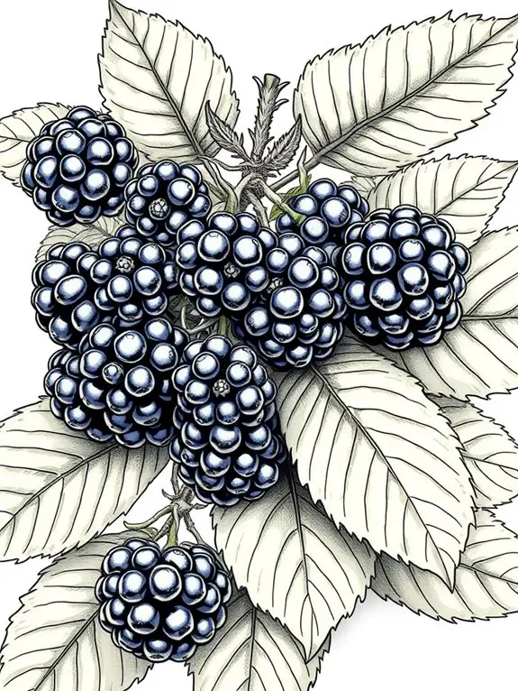 blackberry coloring page design
