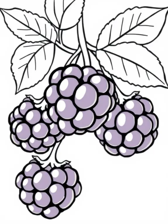 blackberry coloring page design
