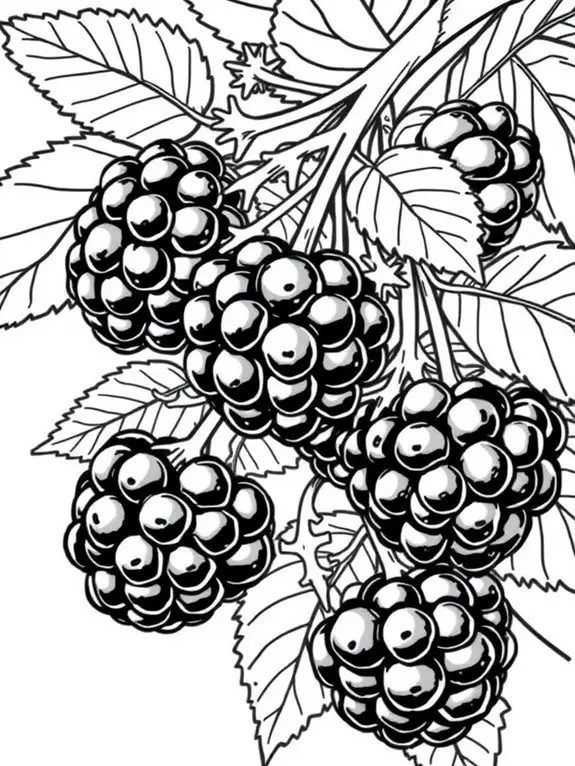 blackberry line art design