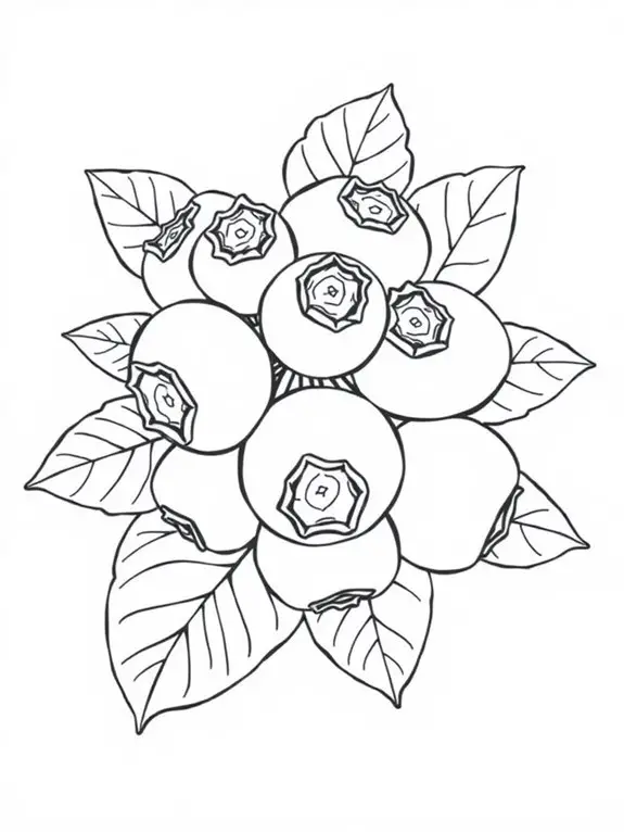 blueberry themed coloring activity
