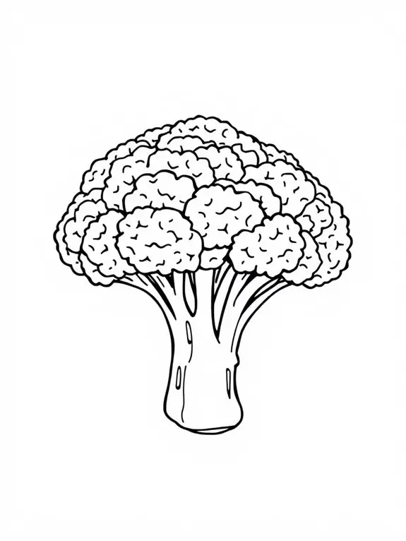 broccoli coloring page activity
