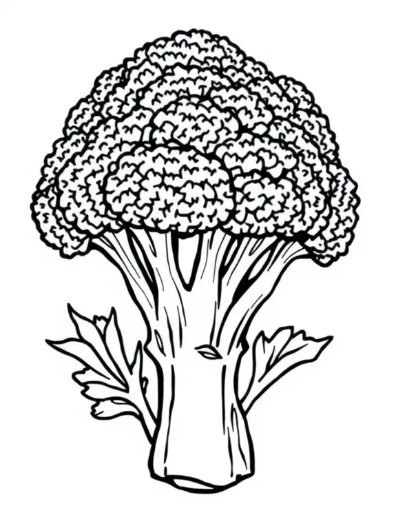 broccoli drawing for kids