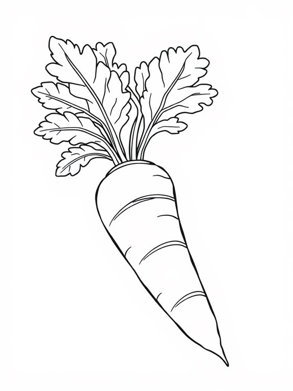 carrot coloring page design