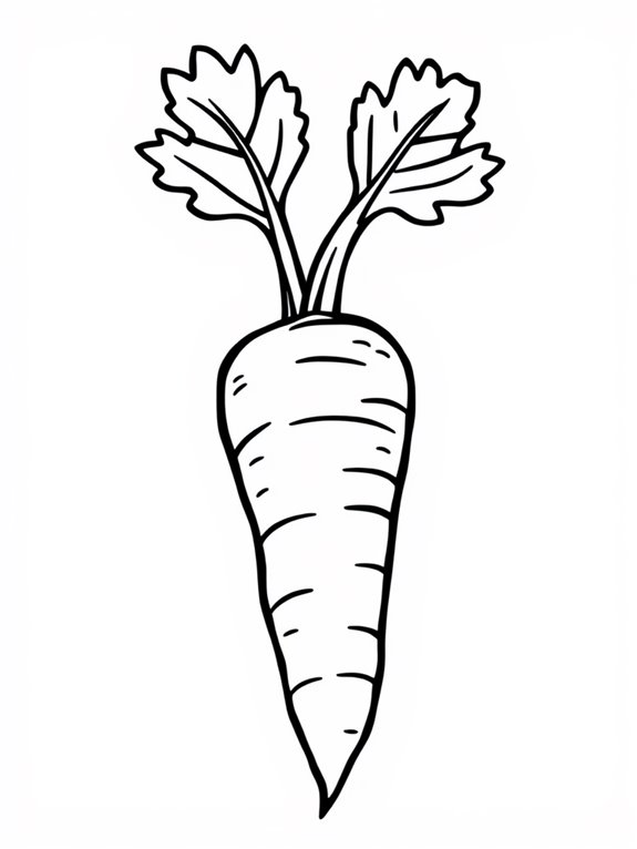 carrot coloring page design
