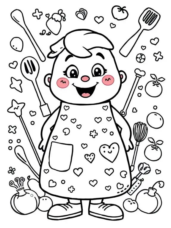 cartoon character coloring page