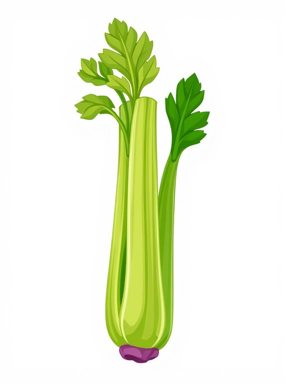 celery clipart featuring leaves