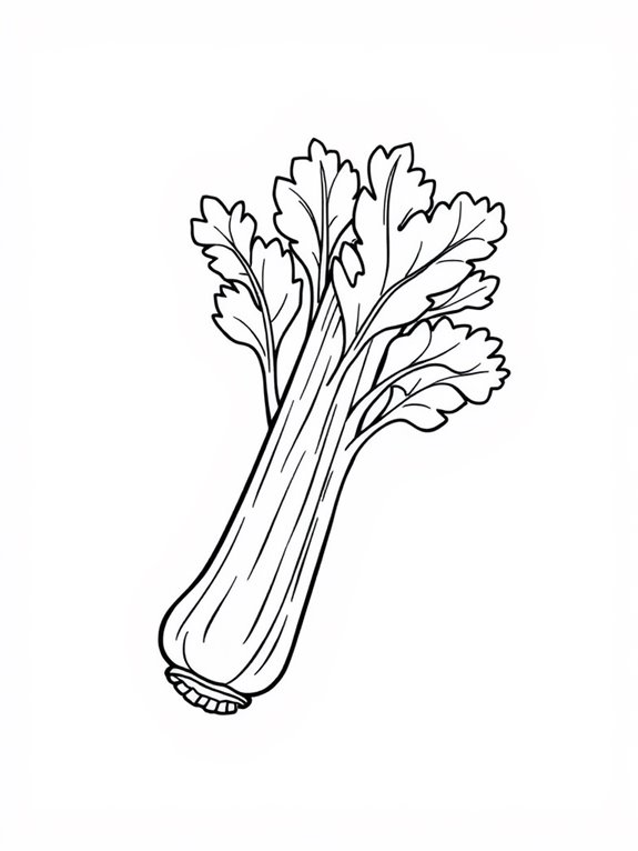 celery coloring page activity