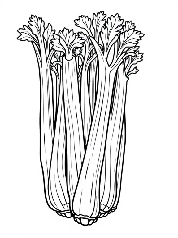 celery drawing for kids