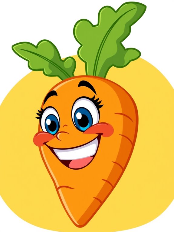 cheerful carrot illustration clipart