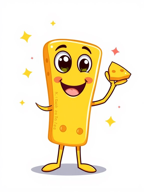 cheese stick cartoon character