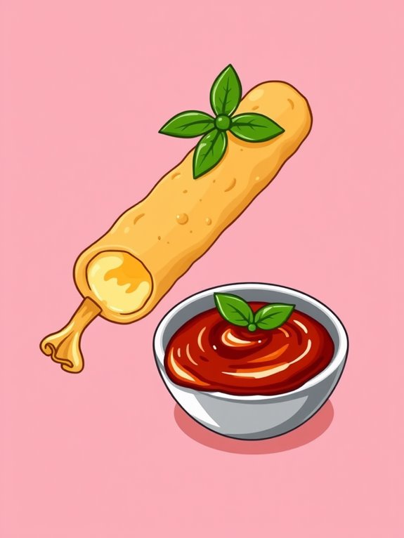 cheese stick with sauce