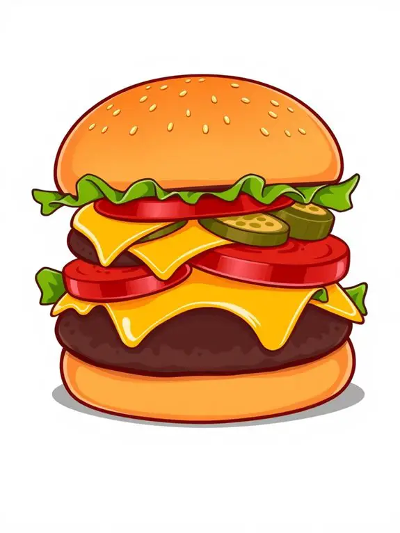 cheeseburger graphic design element