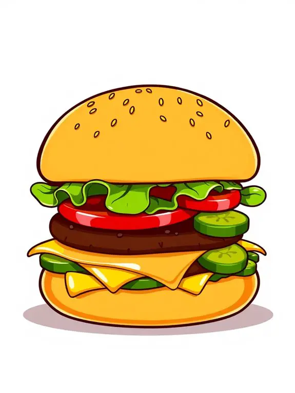 cheeseburger graphic illustration design