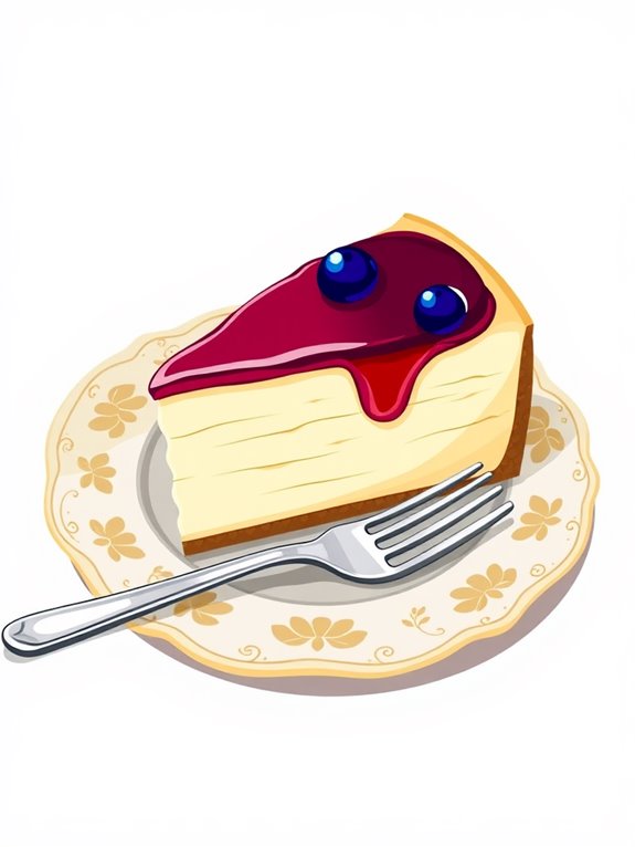 cheesecake illustration with fork