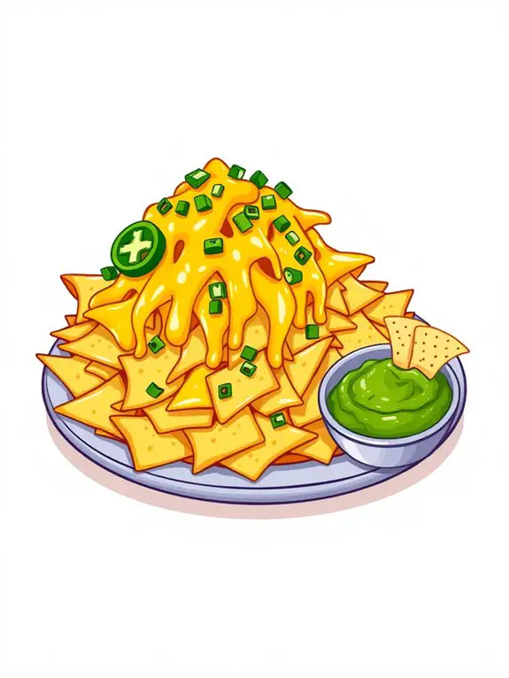 cheesy nachos graphic design
