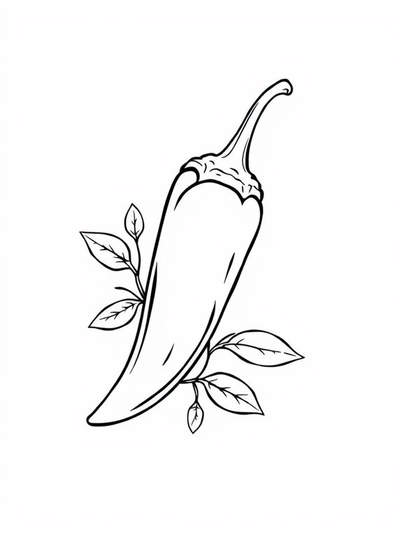 chili pepper coloring activity