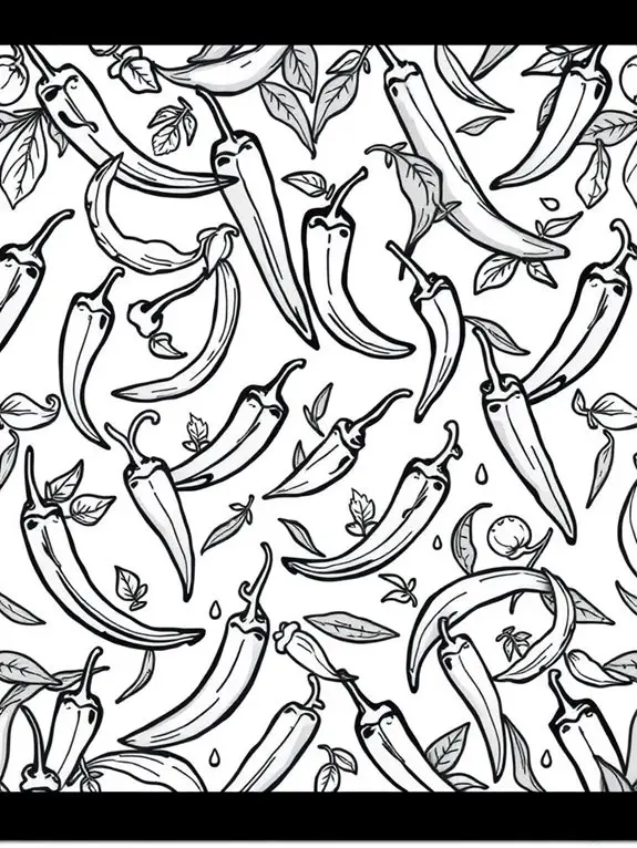 chili pepper coloring page