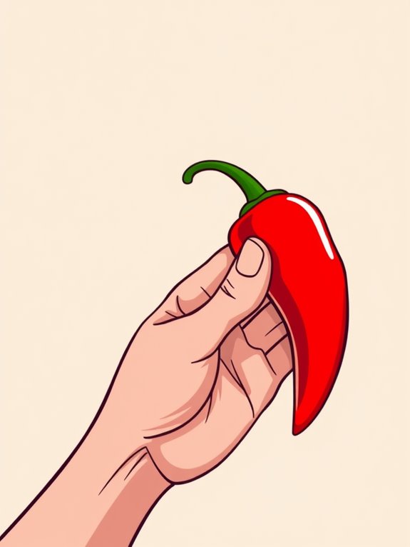 chili pepper hand illustration